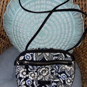 Vera Bradley Black and White Floral Crossbody Bag